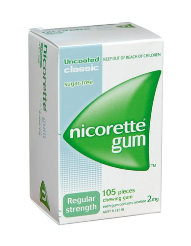Nicorette Nicotine Gum 2mg Classic (105 Pieces)